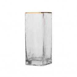 Vase Glass 8x8x20cm