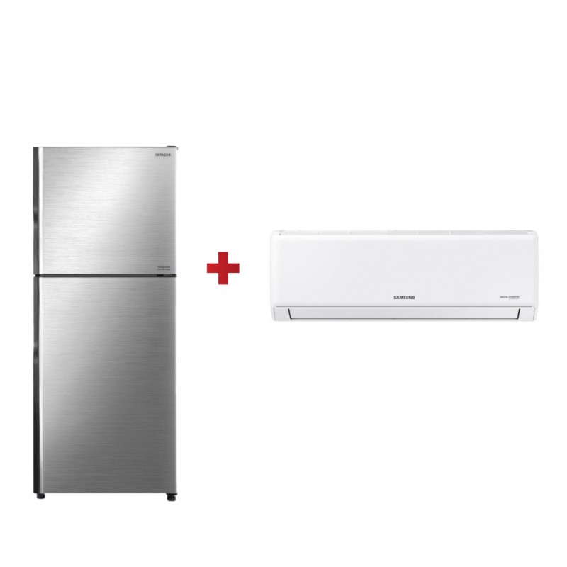 Hitachi R-VX471PRU9 Refrigerator + Samsung AR09BVHGAWK Air Conditioner Hitachi R-VX471PRU9 Refrigerator + Samsung AR09BVHGAWK Air Conditioner