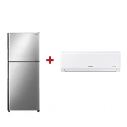 Hitachi R-VX471PRU9 Refrigerator + Samsung AR12BVHGAWK Air Conditioner