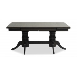 Huston Table and 10 Chairs Rubberwood Grey Fabric