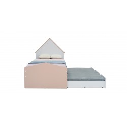 Emmie Bedroom Set 90x200cm Blush Pink & White