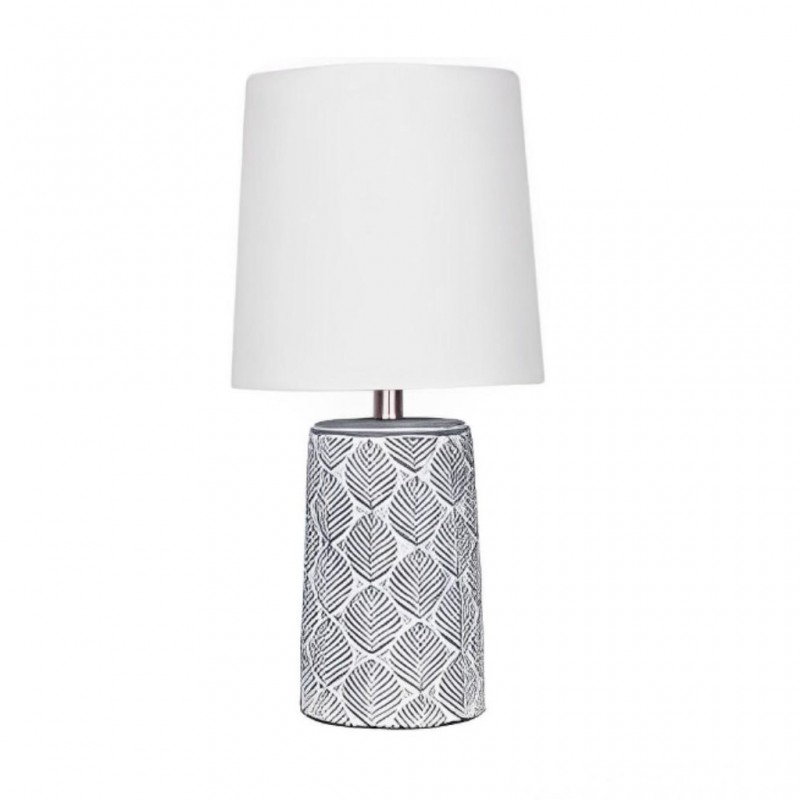 Ceramic Table Lamp With Leaf Patterns In Antique Grey Finish Antique Grey - ML234514 Ceramic Table Lamp With Leaf Patterns In Antique Grey Finish Antique Grey - ML234514