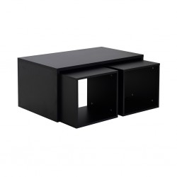 Toscana Coffee Table Black + 2 Side Table