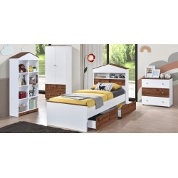 Noah Bedroom Set 90X190 cm White & Aged Oak