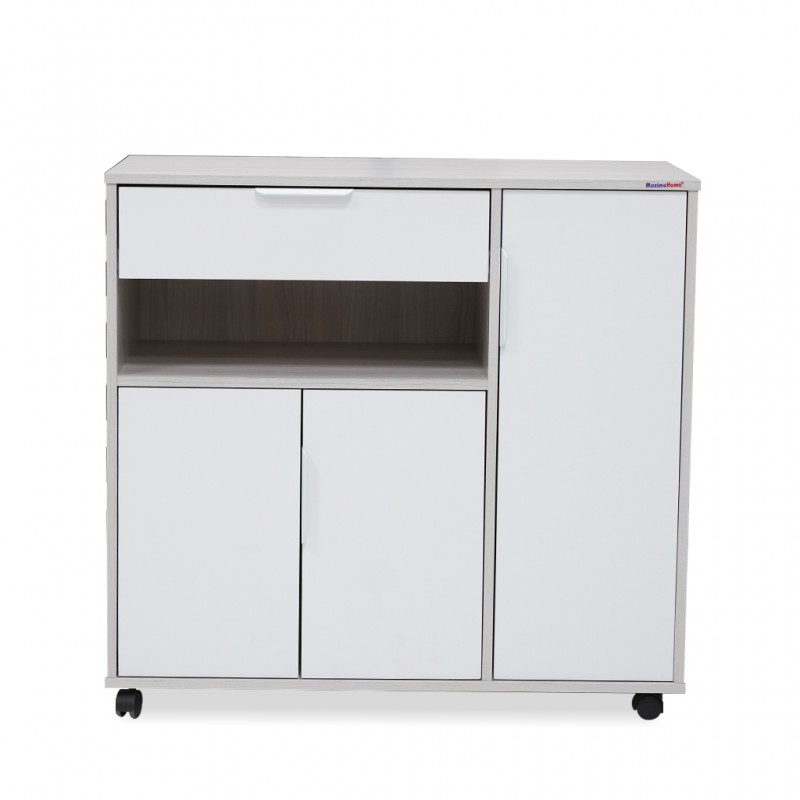 Daessa Kitchen Cabinet Oak & White Daessa Kitchen Cabinet Oak & White