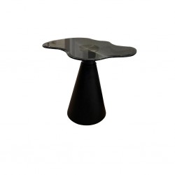 Zanotti Side Table Black Glass