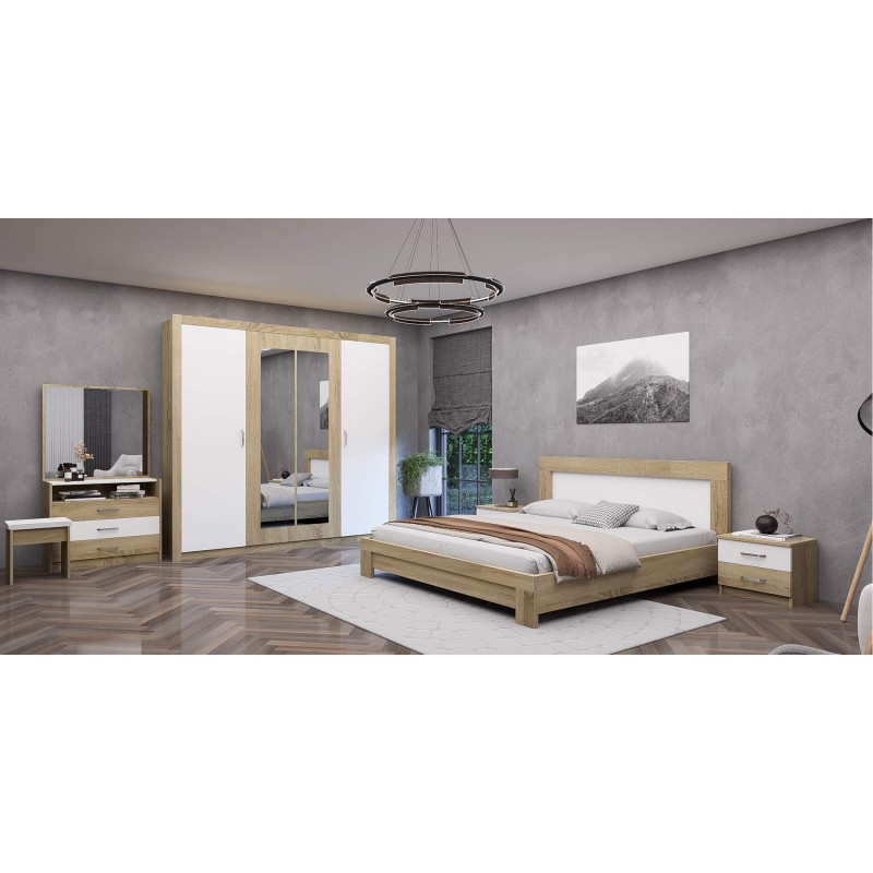Julieta Bedroom Set 160x200 cm Sonama & White