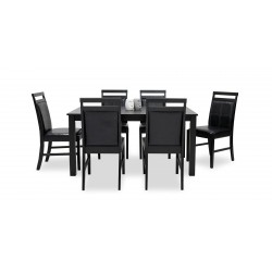 Gessica Table and 6 Chairs Wenge Rubberwood