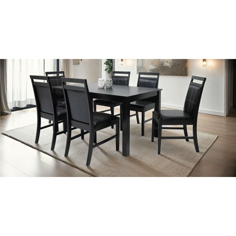 Gessica Table and 6 Chairs Wenge Rubberwood