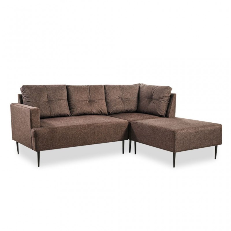Harmony Corner RHF Chaise + LHF 2 Str + Otto Fabric D.Brown
