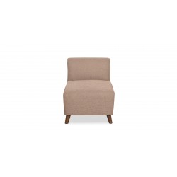 Asana Sofa 3+2+Armless Chair Brown Fabric