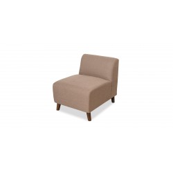 Asana Sofa 3+2+Armless Chair Brown Fabric