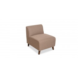 Asana Sofa 3+2+Armless Chair Brown Fabric