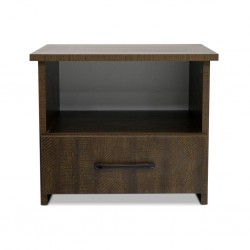 Colton Night Table MDF Brown Flame