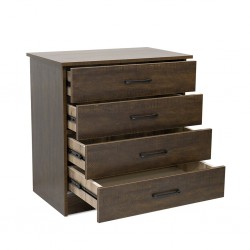 Colton Chest Of Drawers MDF Brown Flame