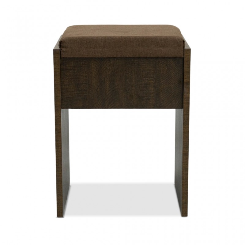 Colton Pouf MDF Brown Flame