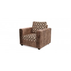 Conrad Sofa 3+2+1 Plain Brown & Pattern Fab
