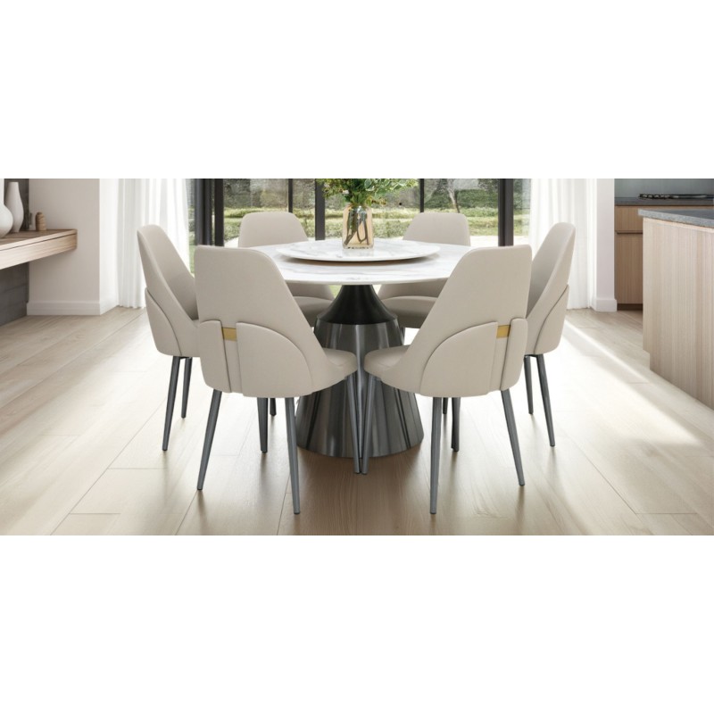 Leuven Round Table and 6 Chairs