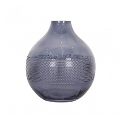 Vase Glass Spray Grey W8.8xD4.5xH18 cm
