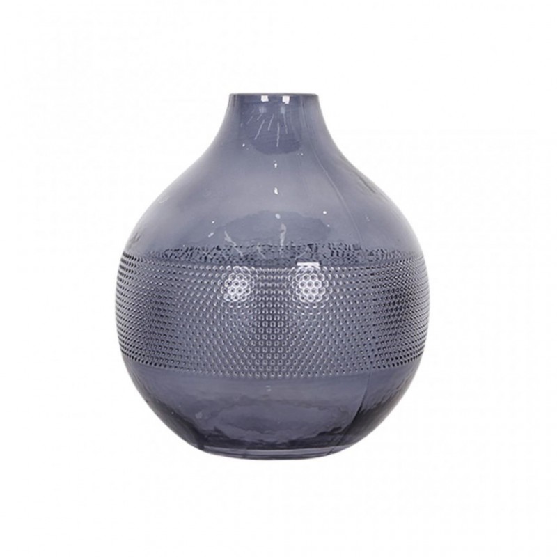 Vase Glass Spray Grey W8.8xD4.5xH18 cm