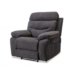 Burlington Single Recliner in Pewter Col Fab