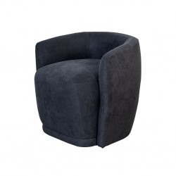 Cosy Curved Chair Fabric Dark Grey