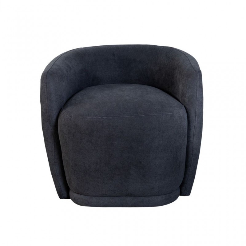 Cosy Curved Chair Fabric Dark Grey