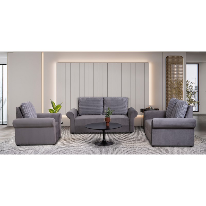 Lina 3+2+1 Fabric Oakley Graphite