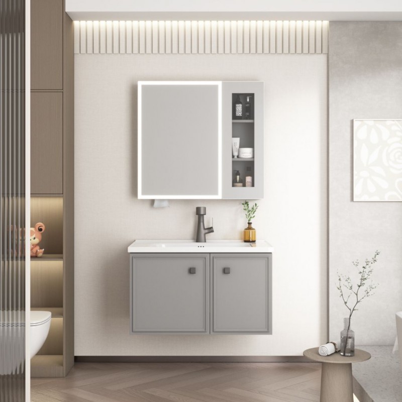 Bathroom Cabinet With 2 Doors & Mirror Sensor Switch - Ref 2250-80