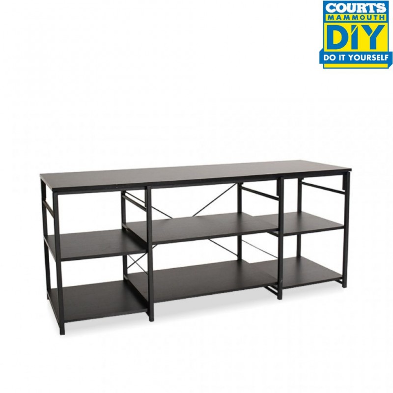 Bolivia Metal TV Stand Black Oak