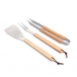 Pradel Essentials 3pcs Barbecue Set With Wooden Handles - PCOT001030 "O"
