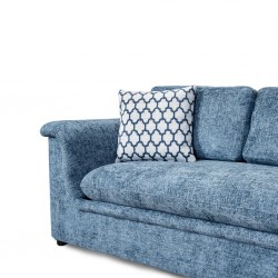 Florence 3 Seater In Blue Fabric
