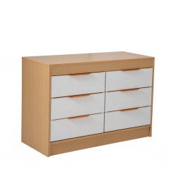 Casablanca Chest Of Drawers Golden Oak & White