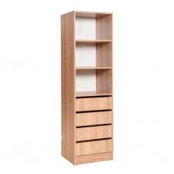 Built In Closet Red Oak With Shelves & 4 Drawers