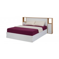 Casablanca Bed 150x190 cm Golden Oak & White MDF