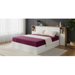 Casablanca Bed 150x190 cm Golden Oak & White MDF