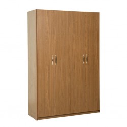 Brazilia Wardrobe 4 Doors Dark Teak Hydrofuge Particle Board