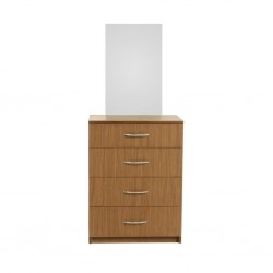 Brazilia Chest of Drawers With Mirror Dark Teak Hydrofuge Particle Board