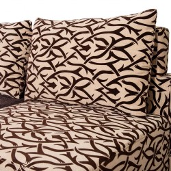 Tola Corner LHF Chaise+2S Armless+Otto Fabric Brown