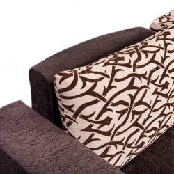 Tola Corner LHF Chaise+2S Armless+Otto Fabric Brown