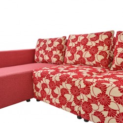 Tola Corner in Burgandy Fabric