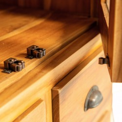 Borden Bookcase Cabinet Natural Teak