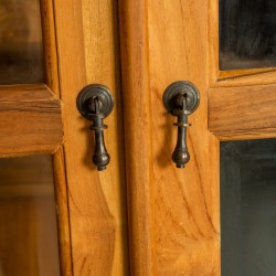 Borden Bookcase Cabinet Natural Teak