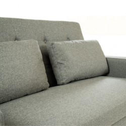 Pau Sofa Bed Grey Fabric Color Como 12 Polyester