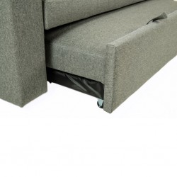 Pau Sofa Bed Grey Fabric Color Como 12 Polyester