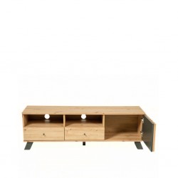 Medan Low TV Cabinet Artisan Oak & Anthracite