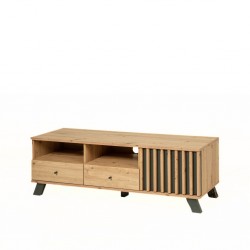 Medan Low TV Cabinet Artisan Oak & Anthracite