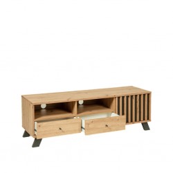 Medan Low TV Cabinet Artisan Oak & Anthracite