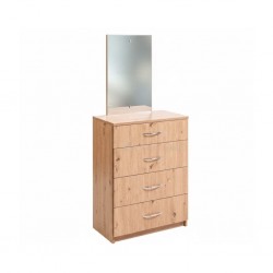 Brazilia Dressing Table With Mirror Light Oak Hydrofuge Particle