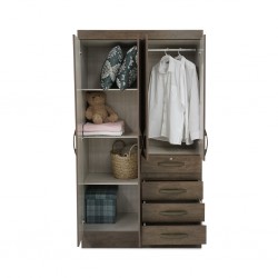 Sobral Wardrobe 4 Doors Brown